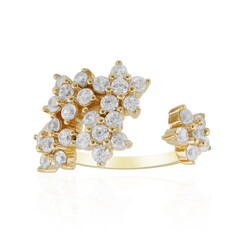 Zilveren ring met zirkonen
