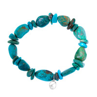 Zilveren armband met Kingman turkooisen (Anne Bever)