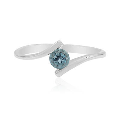 Zilveren ring met een Londen-blauwe topaas