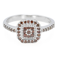 Zilveren ring met Fancy diamanten