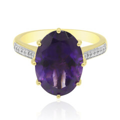 Gouden ring met een Zambia-amethist