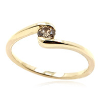 Gouden ring met een SI2 Argyle Champagne Diamant