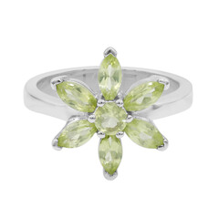 Zilveren ring met peridoots