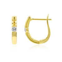 Gouden oorbellen met IF Diamanten (D)