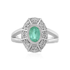 Zilveren ring met een Ethiopische smaragd