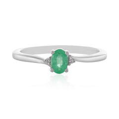 Zilveren ring met een Ethiopische smaragd