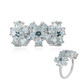 Zilveren ring met hemel-blauwe topaasstenen