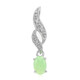 Zilveren hanger met een keizerlijk chrysopraas