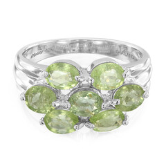 Zilveren ring met Paraiba toermalijnen