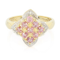 Gouden ring met Onverhitte Padparadscha Saffieren (AMAYANI)