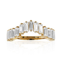Zilveren ring met witte topaasstenen