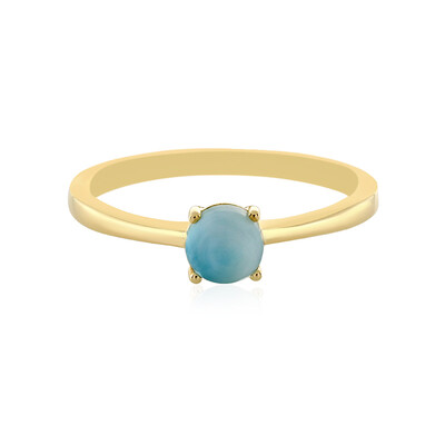 Zilveren ring met een larimar
