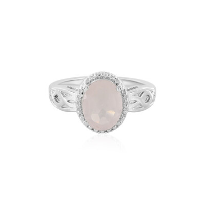 Zilveren ring met een rozen kwarts