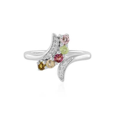 Zilveren ring met toermalijnen