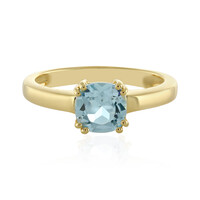 Zilveren ring met een hemel-blauwe topaas