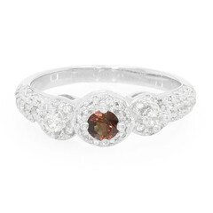 Zilveren ring met een Kleurwissel Saffier