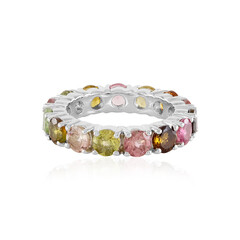 Zilveren ring met toermalijnen