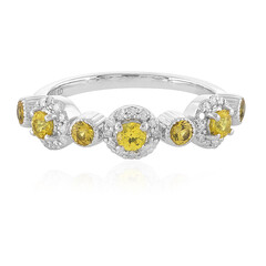 Gouden ring met gele saffieren
