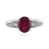 Zilveren ring met een Madagaskar Robijn