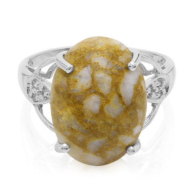 Zilveren ring met een dinosaurus kwarts