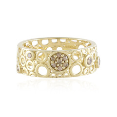 Gouden ring met een I2 Champagne Diamant (Ornaments by de Melo)