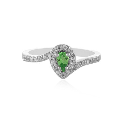 Zilveren ring met een tsavoriet