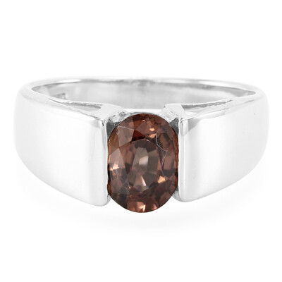 Zilveren ring met een kaneel zirkoon