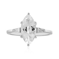 Zilveren ring met een witte topaas