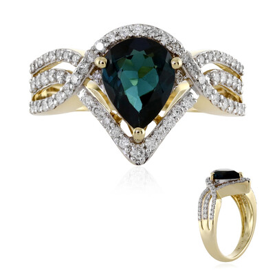 Gouden ring met een Braziliaanse indoliet (AMAYANI)