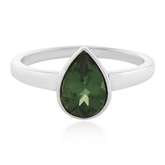 Zilveren ring met een Chroom apatiet
