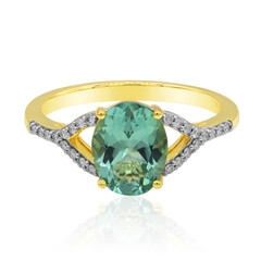 Gouden ring met een Teal Toermalijn (AMAYANI)