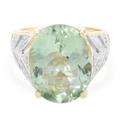 Gouden ring met een Rio Grande groene amethist