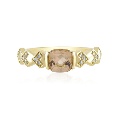 Gouden ring met een AAA Madagaskar morganiet (de Melo)