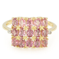 Gouden ring met Onverhitte Padparadscha Saffieren (AMAYANI)