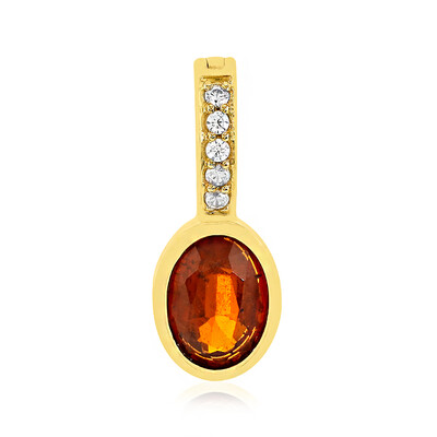 Gouden hanger met een Oranje Tanzania Kyaniet