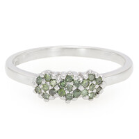Zilveren ring met Fancy diamanten