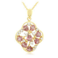 Gouden halsketting met Onverhitte Padparadscha Saffieren (AMAYANI)