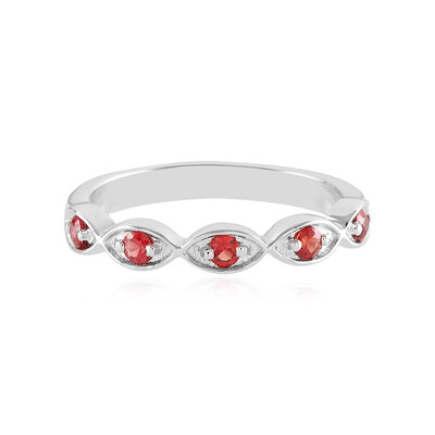 Zilveren ring met Tanzania robijnen