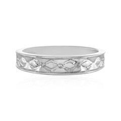 Zilveren ring met I4 (J) Diamanten