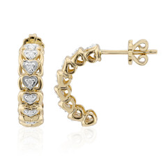 Gouden oorbellen met Diamanten SI1 (G)