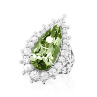 Zilveren ring met een groene amethist (Dallas Prince Designs)