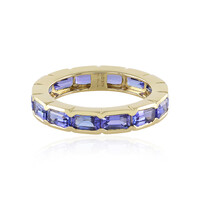 Gouden ring met AAA tanzanieten (de Melo)