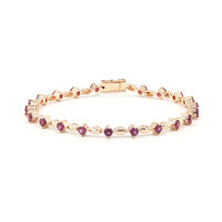 Zilveren armband met rhodolieten