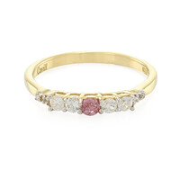 Zilveren ring met een Padparadscha saffier