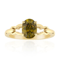 Gouden ring met een Bulgaarse sfaleriet