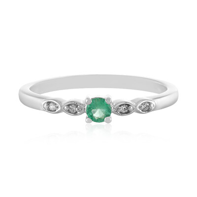 Zilveren ring met een Ethiopische smaragd