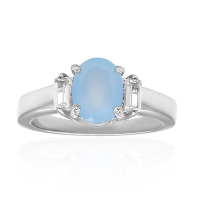 Zilveren ring met een Aqua Chalcedoon