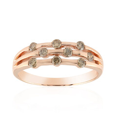 Gouden ring met SI1 Argyle Rose De France Diamanten