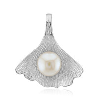 Zilveren hanger met een Witte zoetwater kweekparel (Michelle Albala)