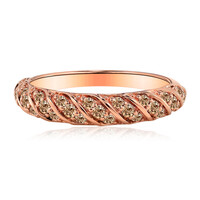Gouden ring met SI1 Argyle Rose De France Diamanten